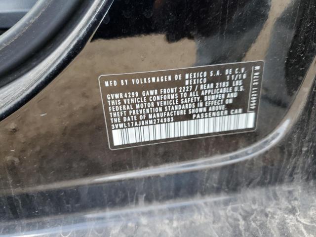 2017 VOLKSWAGEN JETTA SEL 3VWL17AJ8HM274983