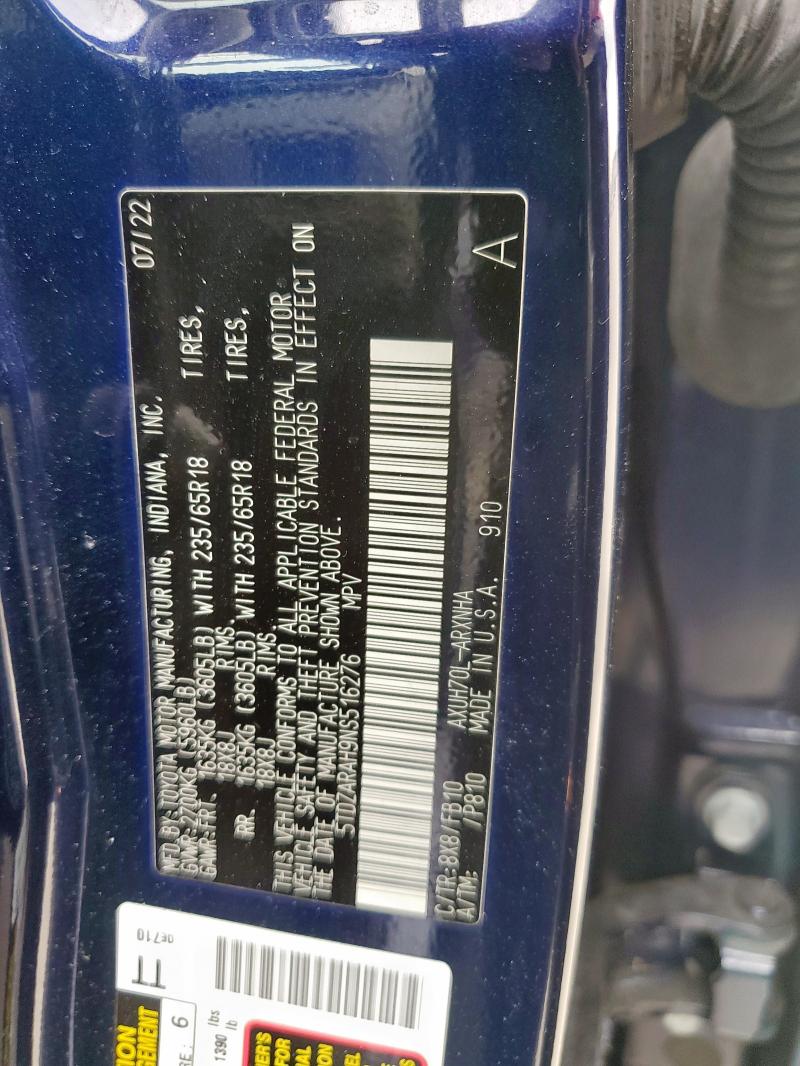 2022 TOYOTA HIGHLANDER HYBRID LE #3312571201