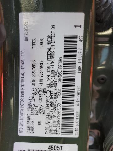 2021 TOYOTA TACOMA DOU - 5TFCZ5AN5MX267139