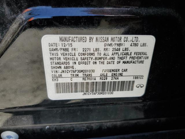 2016 INFINITI Q50 BASE JN1CV7AP3GM201030