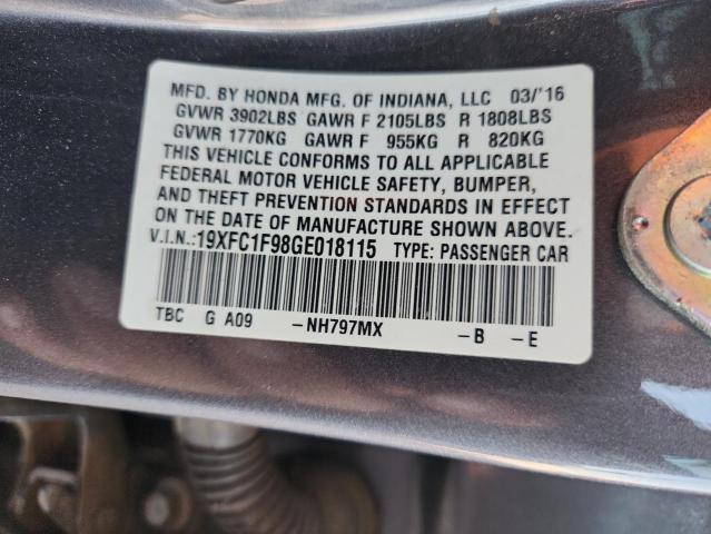 2016 HONDA CIVIC TOUR - 19XFC1F98GE018115