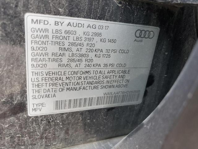 2017 AUDI Q7 PREMIUM - WA1LAAF76HD050565
