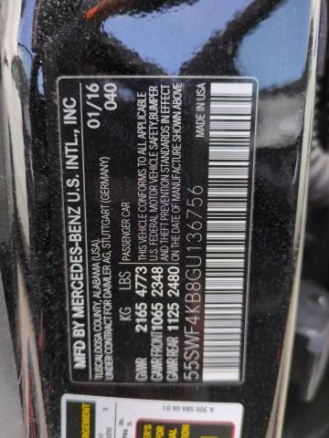 2016 MERCEDES-BENZ C 300 4MAT 55SWF4KB8GU136756