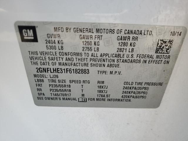 2015 CHEVROLET EQUINOX LT - 2GNFLHE31F6182883