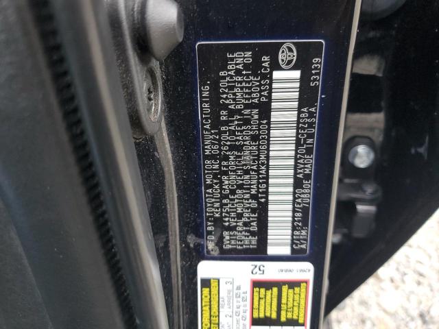 2021 TOYOTA CAMRY SE - 4T1G11AK3MU603004