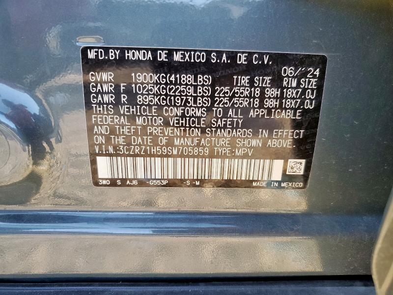 2025 HONDA HR-V SPORT 3CZRZ1H59SM705859