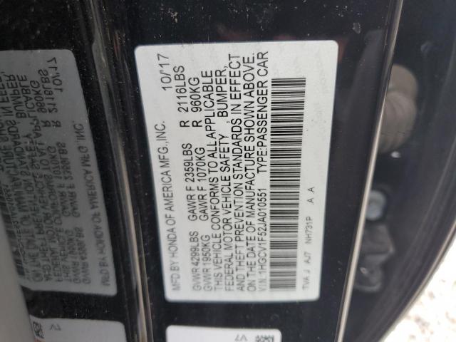 2018 HONDA ACCORD EXL 1HGCV1F52JA010551