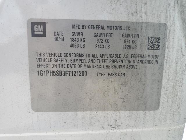 2015 CHEVROLET CRUZE ECO 1G1PH5SB3F7121200