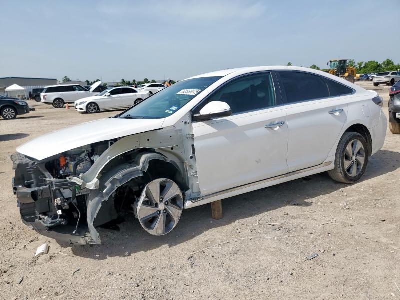 HYUNDAI SONATA HYB 2017 white  hybrid engine KMHE34L11HA046124 photo #1