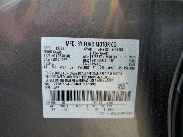 2022 FORD EDGE SE - 2FMPK4G90NBB11802
