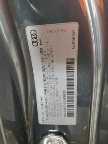 2016 AUDI S5 PREMIUM WAUC4AFR4GA008830