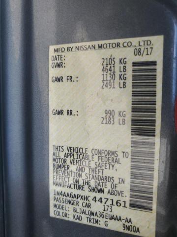 2017 NISSAN MAXIMA 3.5 1N4AA6APXHC447161