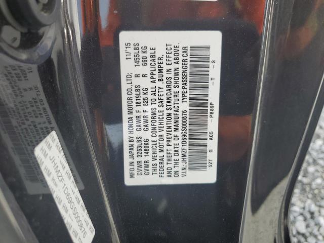 2016 HONDA CR-Z EX JHMZF1D69GS000876
