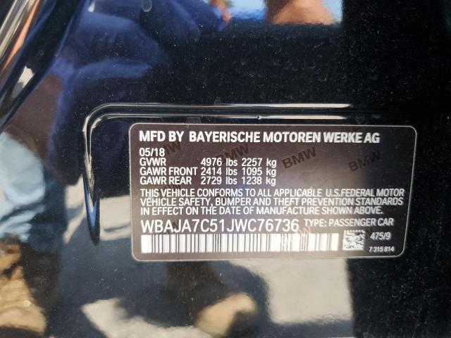 2018 BMW 530 XI WBAJA7C51JWC76736