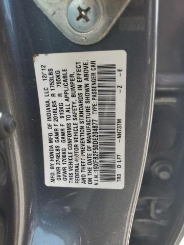 2013 HONDA CIVIC - 19XFB2F50DE204877