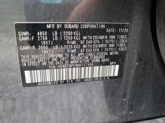 2021 SUBARU OUTBACK TO 4S4BTAPC8M3137466