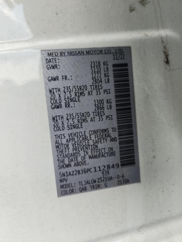 2023 NISSAN MURANO SV 5N1AZ2BJ6PC112849