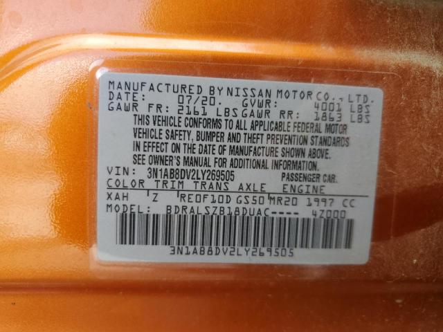 2020 NISSAN SENTRA SR 3N1AB8DV2LY269505
