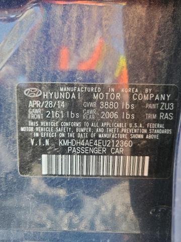 2014 HYUNDAI ELANTRA SE - KMHDH4AE4EU212360