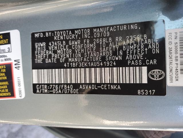 2010 TOYOTA CAMRY BASE - 4T1BF3EK1AU541924