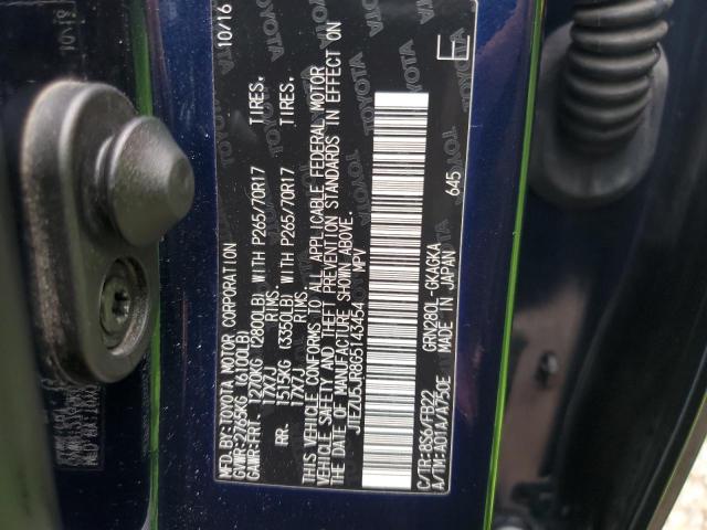2016 TOYOTA 4RUNNER SR JTEZU5JR8G5143454