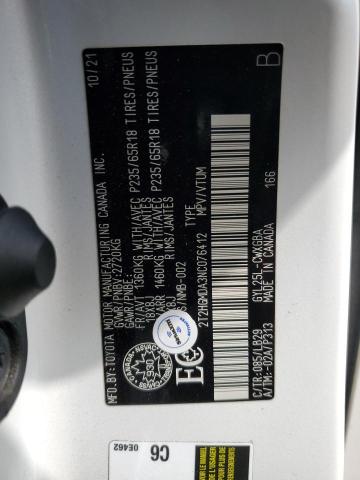 2022 LEXUS RX 450H 2T2HGMDA3NC076412