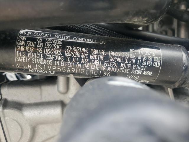 2017 SUZUKI SV650 JS1VP55A9H2100186