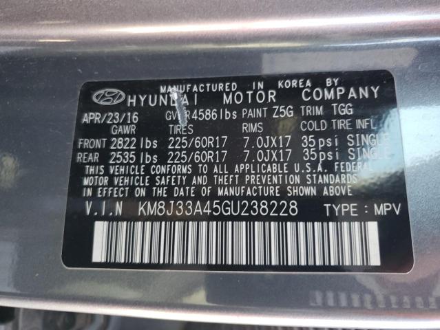 2016 HYUNDAI TUCSON LIM - KM8J33A45GU238228