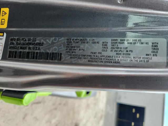 2021 JEEP WRANGLER UNLIMITED SAHARA 1C4HJXEN3MW563852
