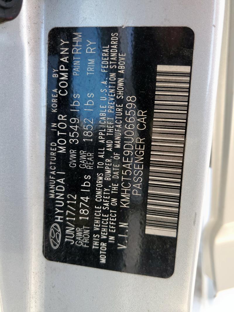 KMHCT5AE9DU066598 2013 HYUNDAI ACCENT