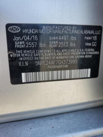 2016 HYUNDAI SONATA SE 5NPE24AF7GH373995