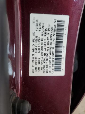 2017 HONDA ACCORD SPO 1HGCR2F51HA133553