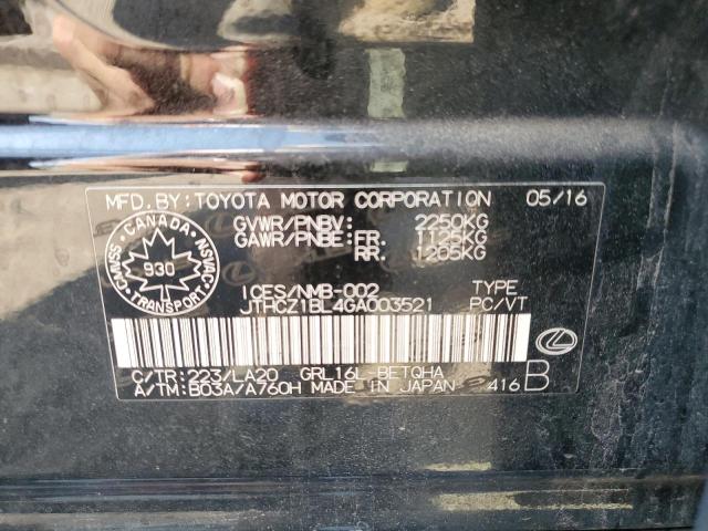 2016 LEXUS GS 350 JTHCZ1BL4GA003521