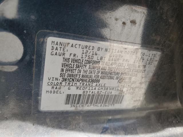 2017 NISSAN VERSA S 3N1CN7AP9HL836099