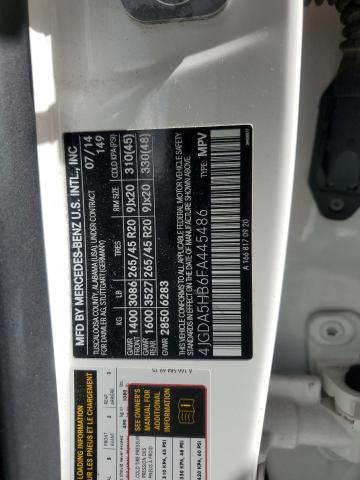 2015 MERCEDES-BENZ ML 350 4MA 4JGDA5HB6FA445486