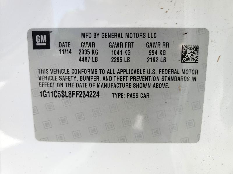 2015 CHEVROLET MALIBU 1LT 1G11C5SL8FF234224