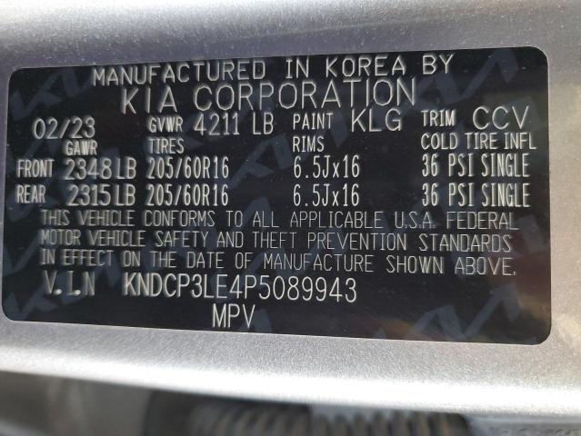 2023 KIA NIRO LX KNDCP3LE4P5089943