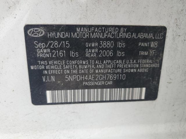 2016 HYUNDAI ELANTRA SE - 5NPDH4AE2GH769110