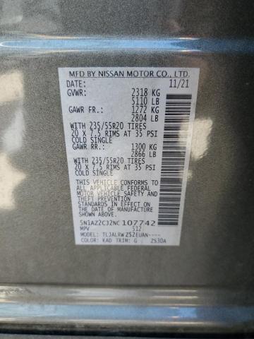 2022 NISSAN MURANO SL 5N1AZ2CJ2NC107742