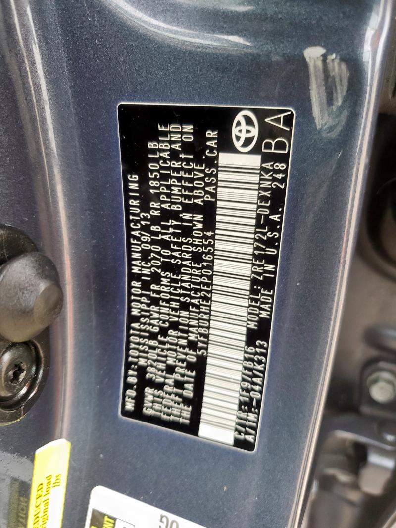 2014 TOYOTA COROLLA L - 5YFBURHE2EP016554