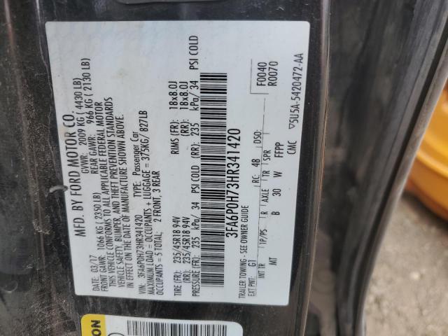 2017 FORD FUSION SE 3FA6P0H73HR341420