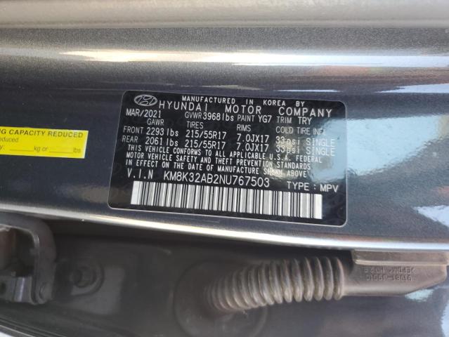 2022 HYUNDAI KONA SEL - KM8K32AB2NU767503
