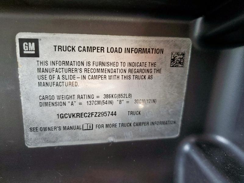 2015 CHEVROLET SILVERADO K1500 LT 1GCVKREC2FZ295744