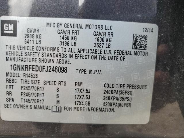 2015 CHEVROLET TRAVERSE L 1GNKRFED0FJ246098