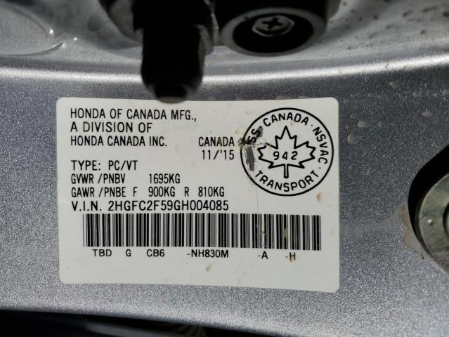 2016 HONDA CIVIC LX 2HGFC2F59GH004085