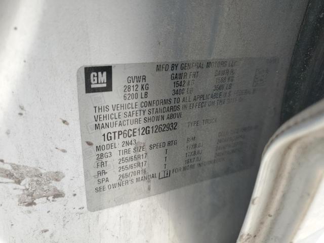 2016 GMC CANYON SLE 1GTP6CE12G1262932