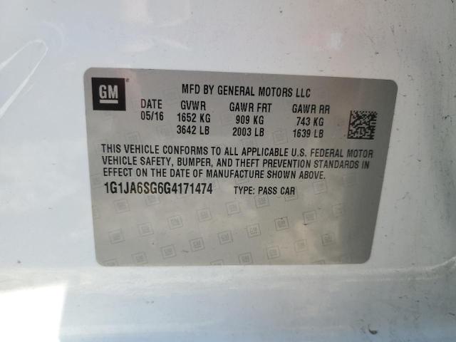 2016 CHEVROLET SONIC LS 1G1JA6SG6G4171474