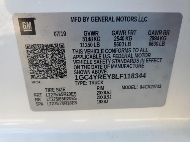 2020 CHEVROLET SILVERADO - 1GC4YREY8LF118344