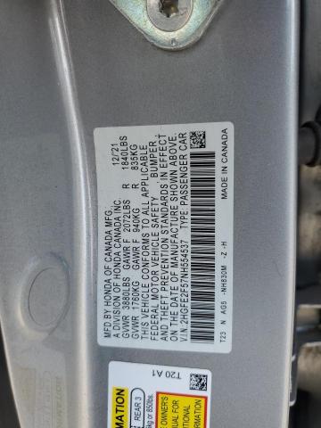 2022 HONDA CIVIC SPOR 2HGFE2F57NH554537