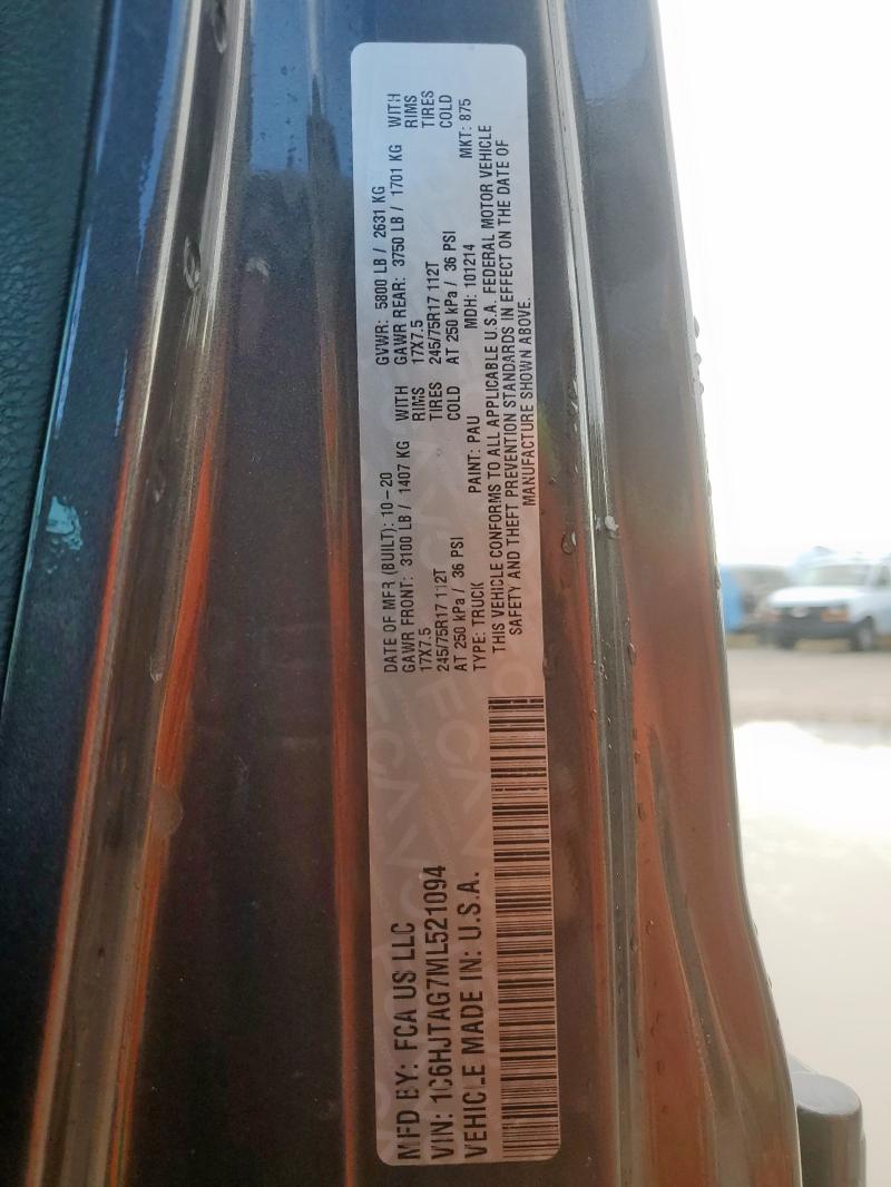 2021 JEEP GLADIATOR 1C6HJTAG7ML521094
